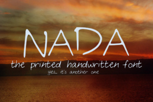 Nada: A Handwritten Font for Crafters